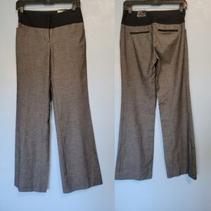 Express Editor Wide Waistband Low-rise Flare Dress Pants 00R in Grey NWOT